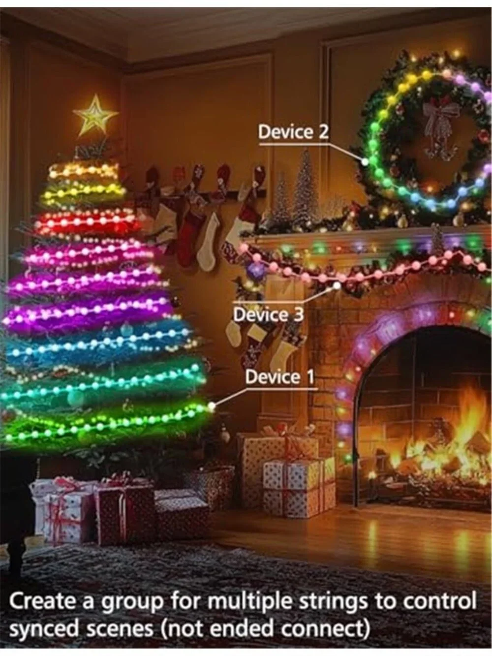 Smart Color Changing Globe String Lights, 33Ft 16 Million Colored Fairy Lights